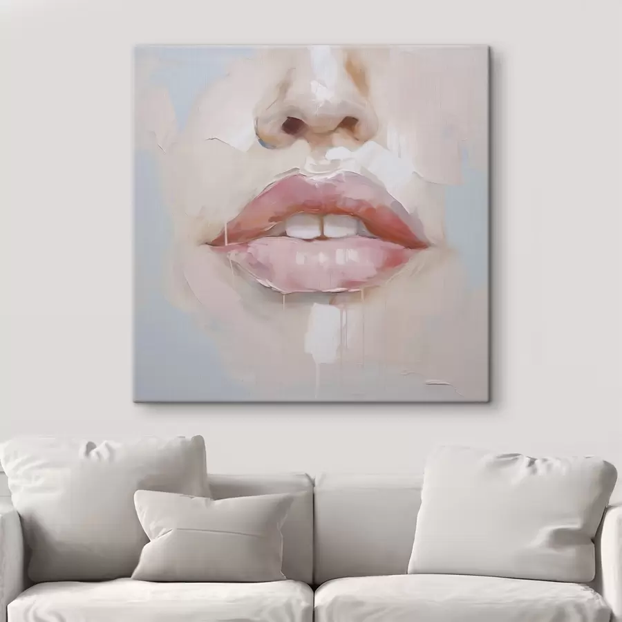  Schilderijen Lippen, imitatie van een schilderij s51138