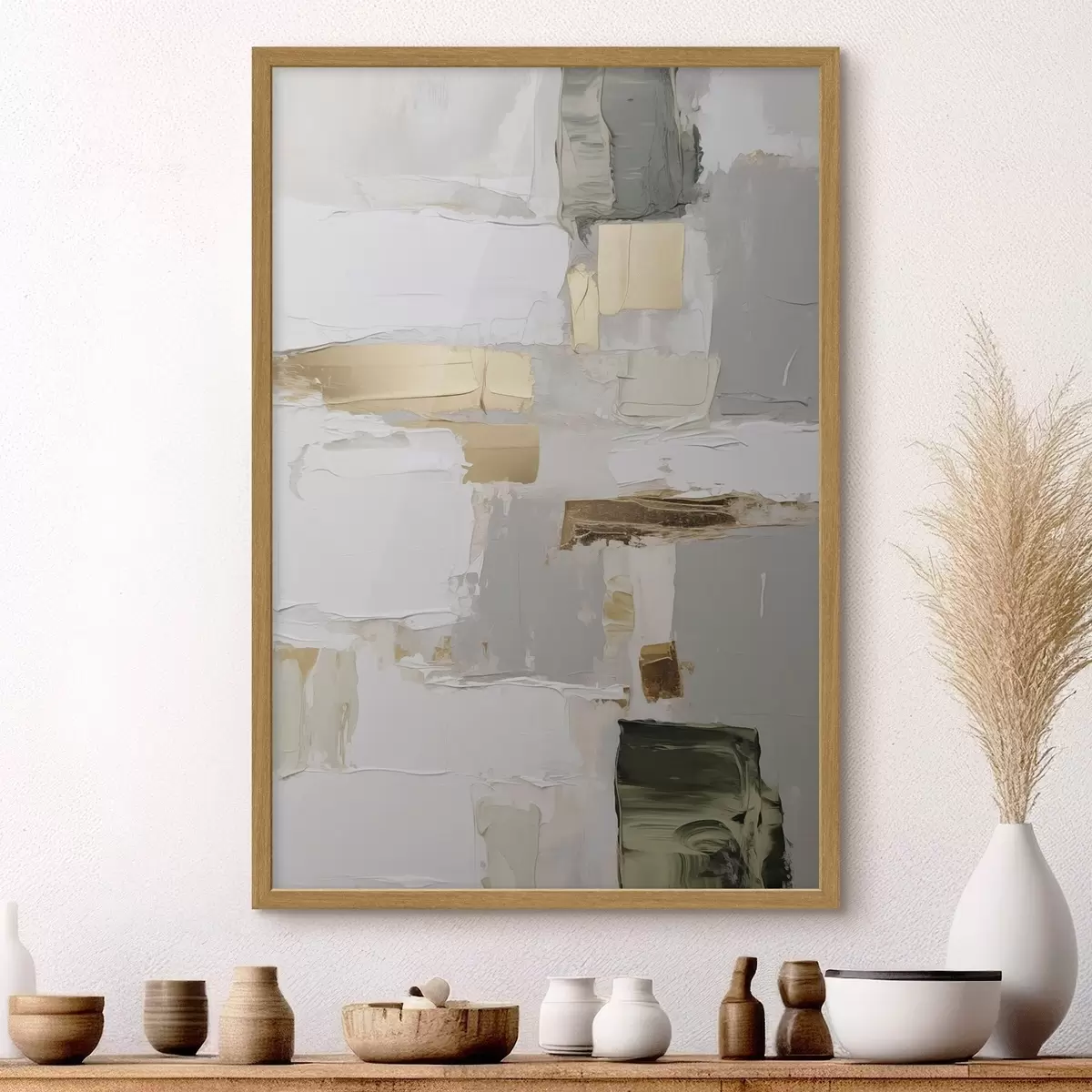 Poster Abstractie, imitatie van de schilderkunst f50996