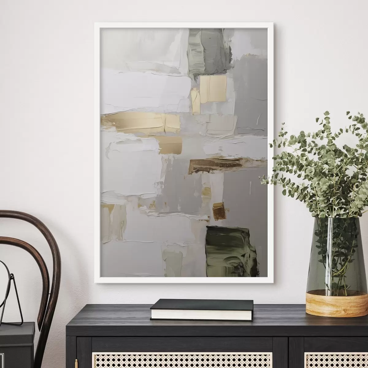 Poster Abstractie, imitatie van de schilderkunst f50996