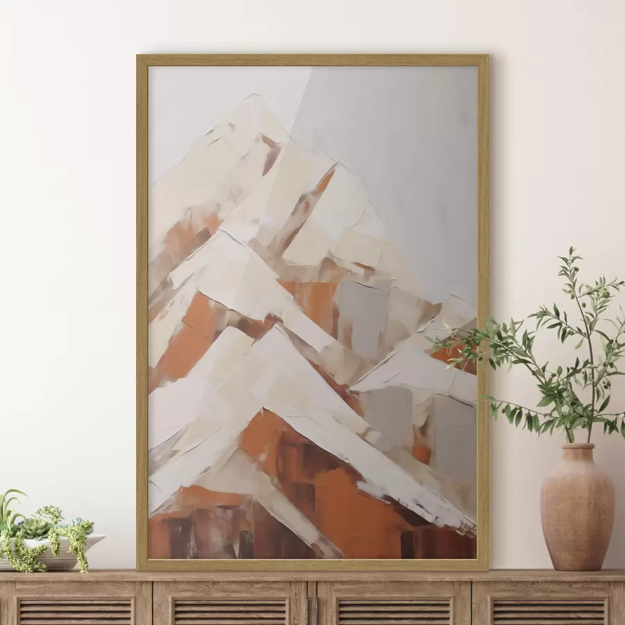 Fotobehang Bergen, imitatie van een schilderij f51125