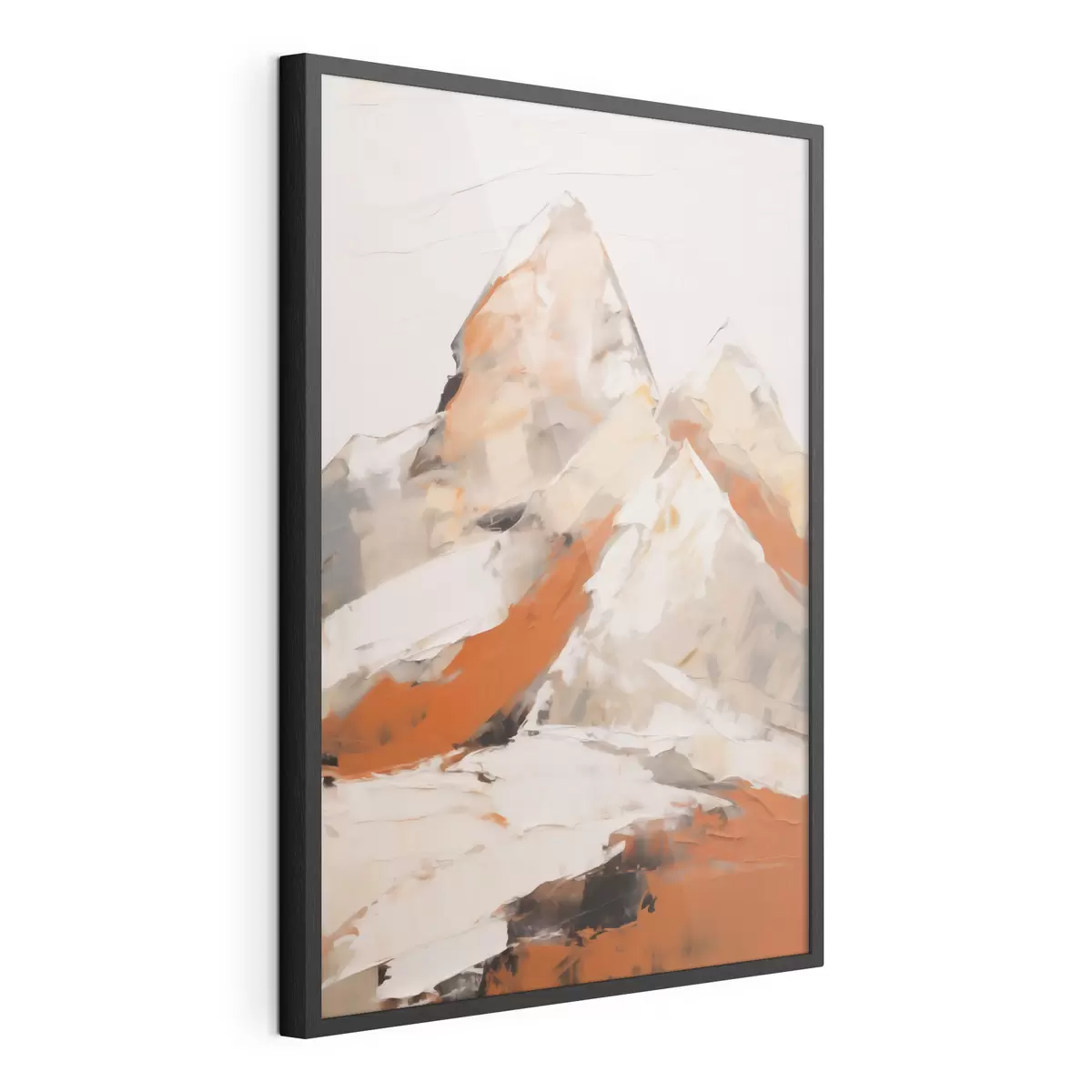 Poster Abstracte bergen, imitatie van een schilderij f51126