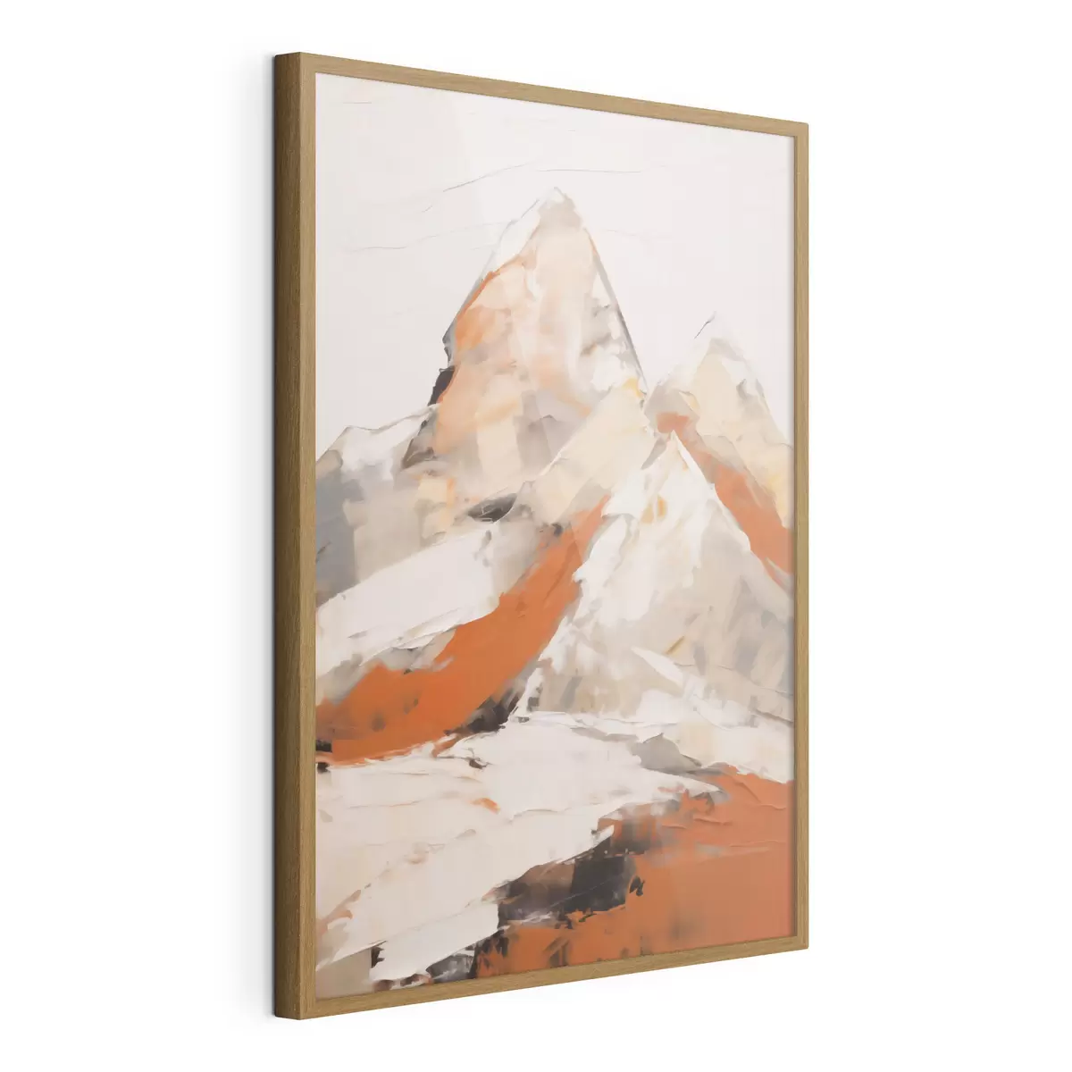 Poster Abstracte bergen, imitatie van een schilderij f51126