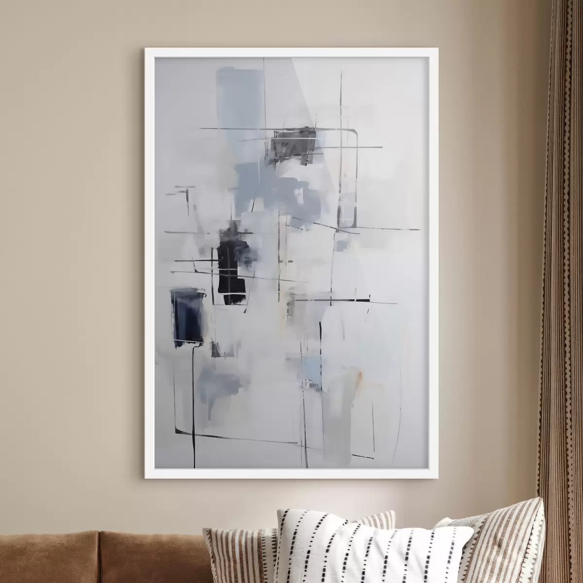 Poster Chaotische abstractie, imitatie van de schilderkunst f51127