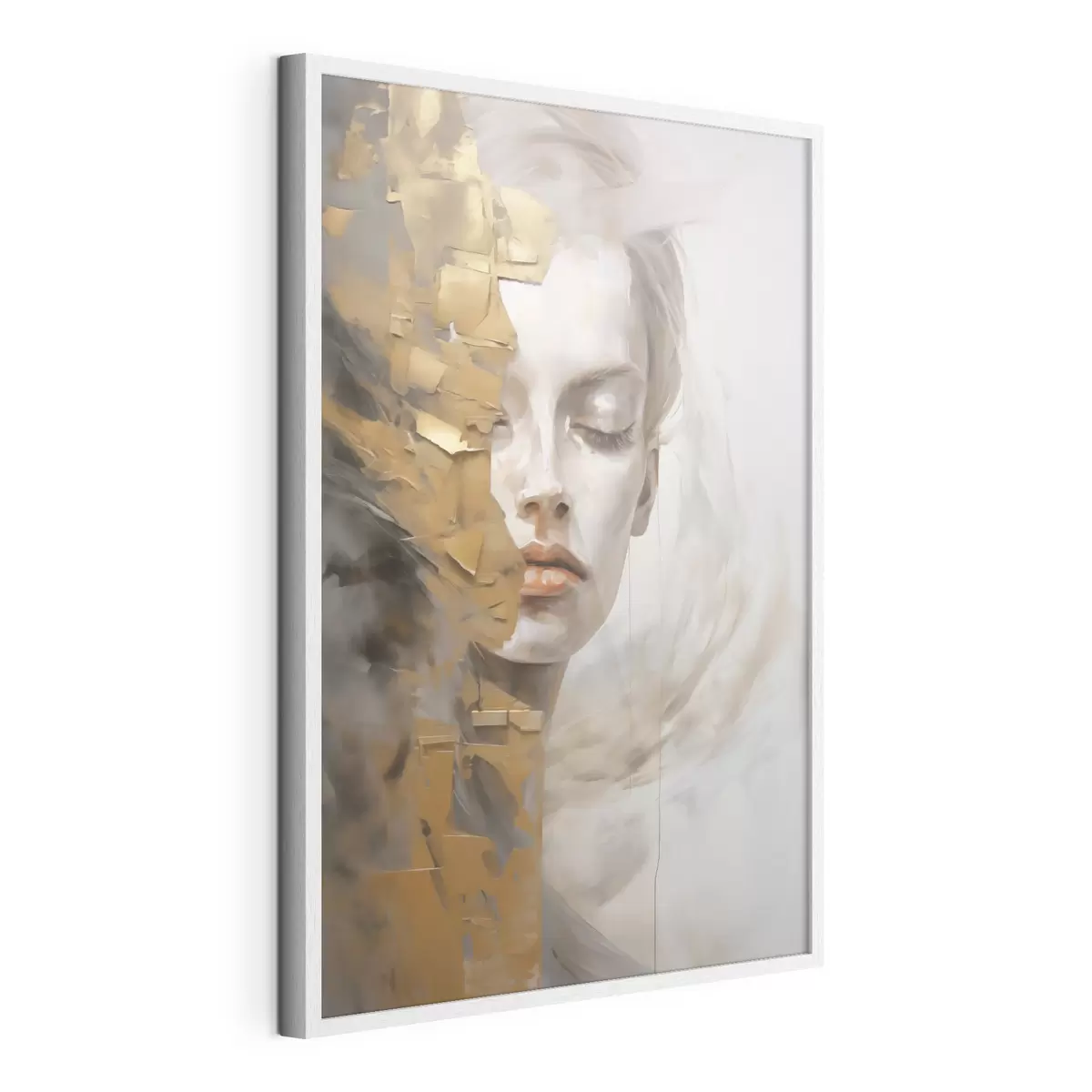Poster Abstract portret, imitatie van een schilderij f51129
