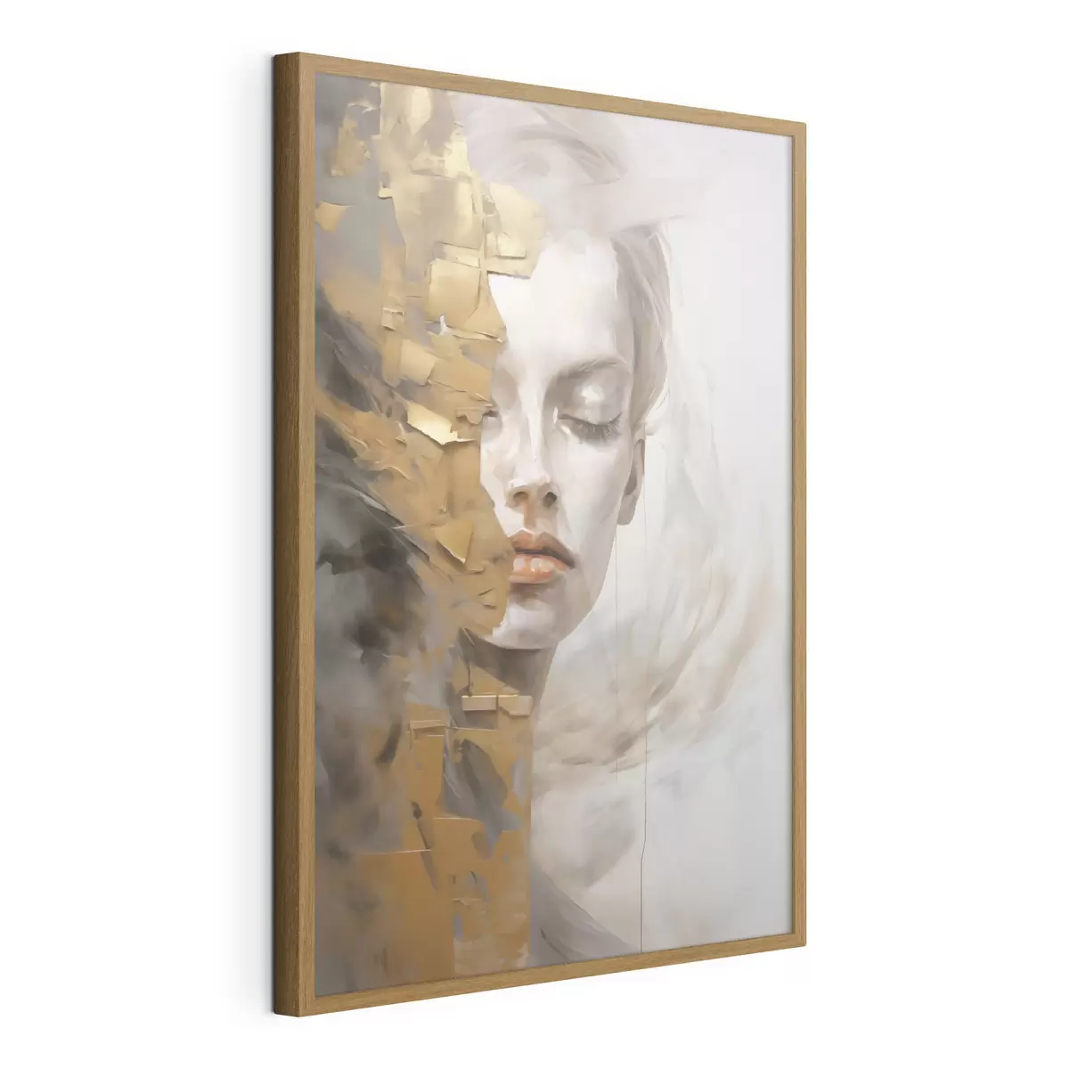 Poster Abstract portret, imitatie van een schilderij f51129