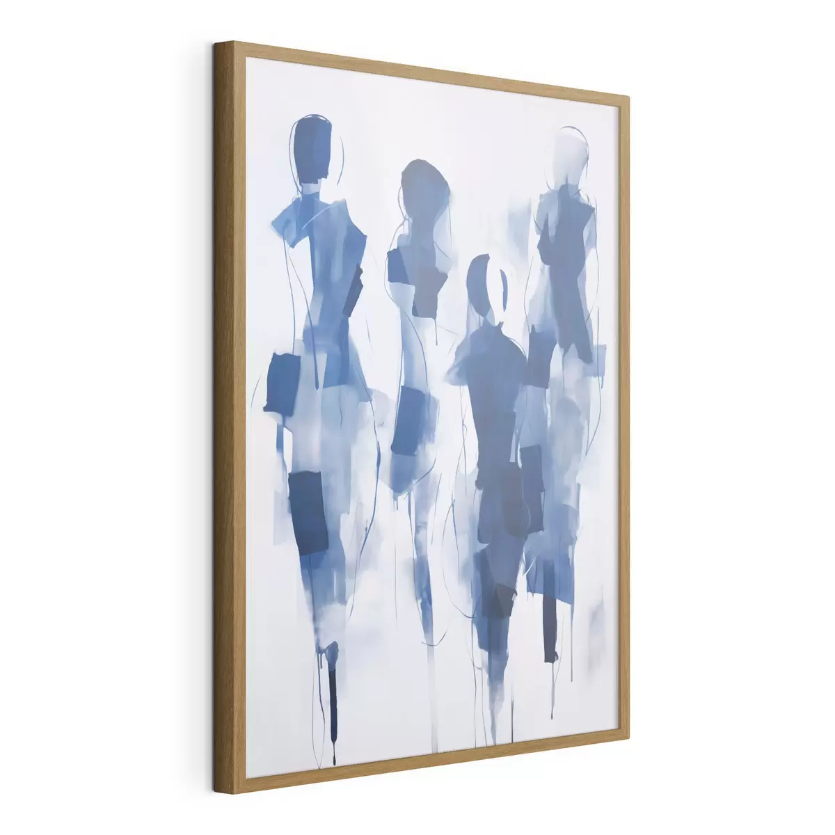 Poster Abstracte silhouetten, schilderijimitatie f51131