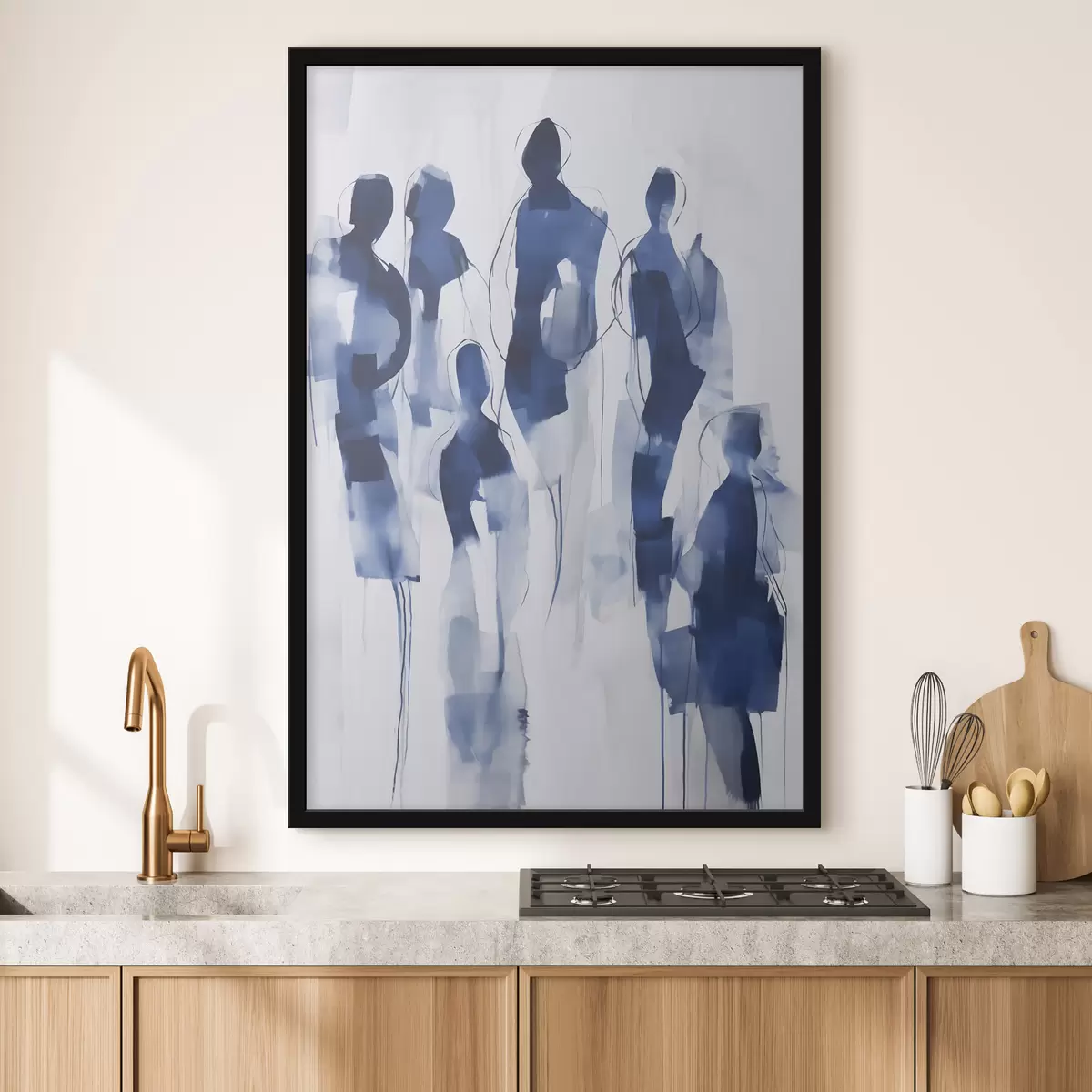 Poster Silhouetten, imitatie van schilderijen f51132