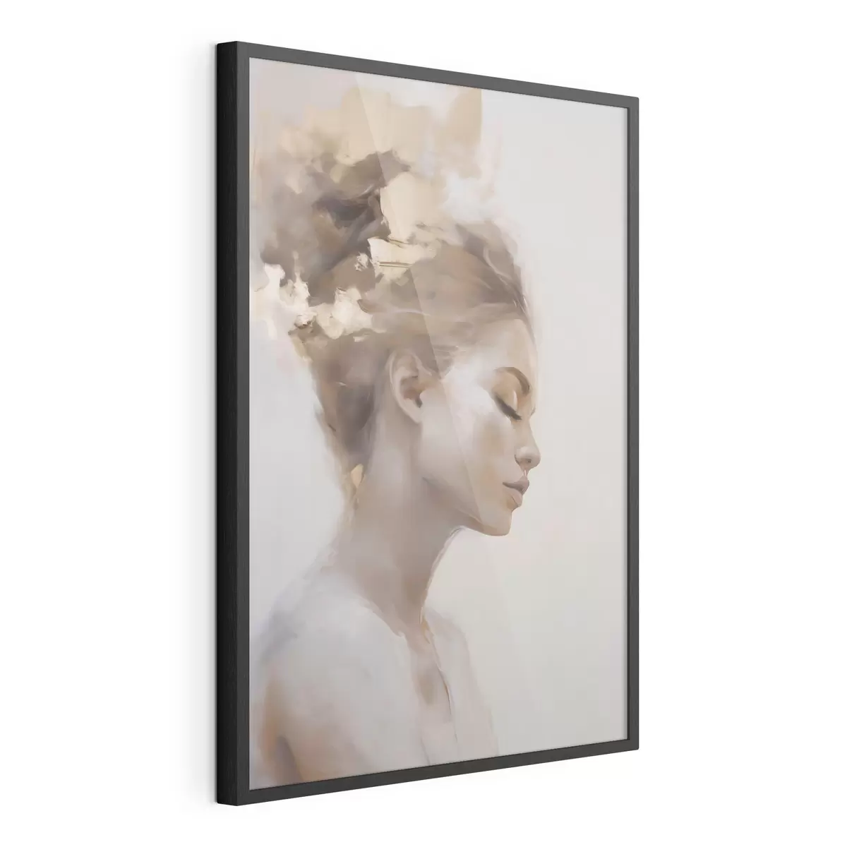Poster Profielportret van een jonge vrouw f51134