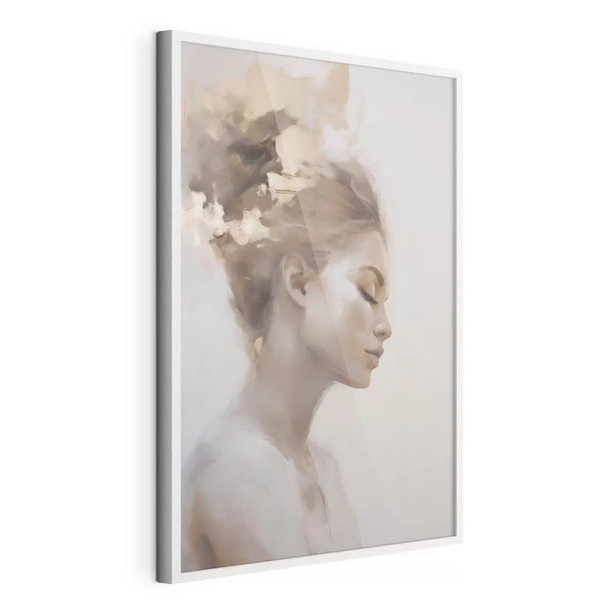 Poster Profielportret van een jonge vrouw f51134