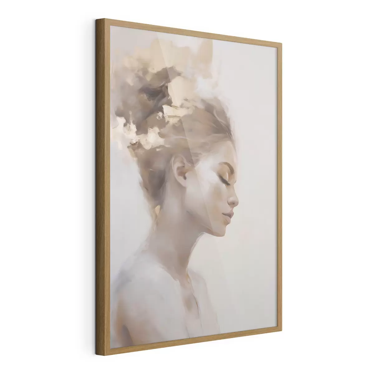 Poster Profielportret van een jonge vrouw f51134