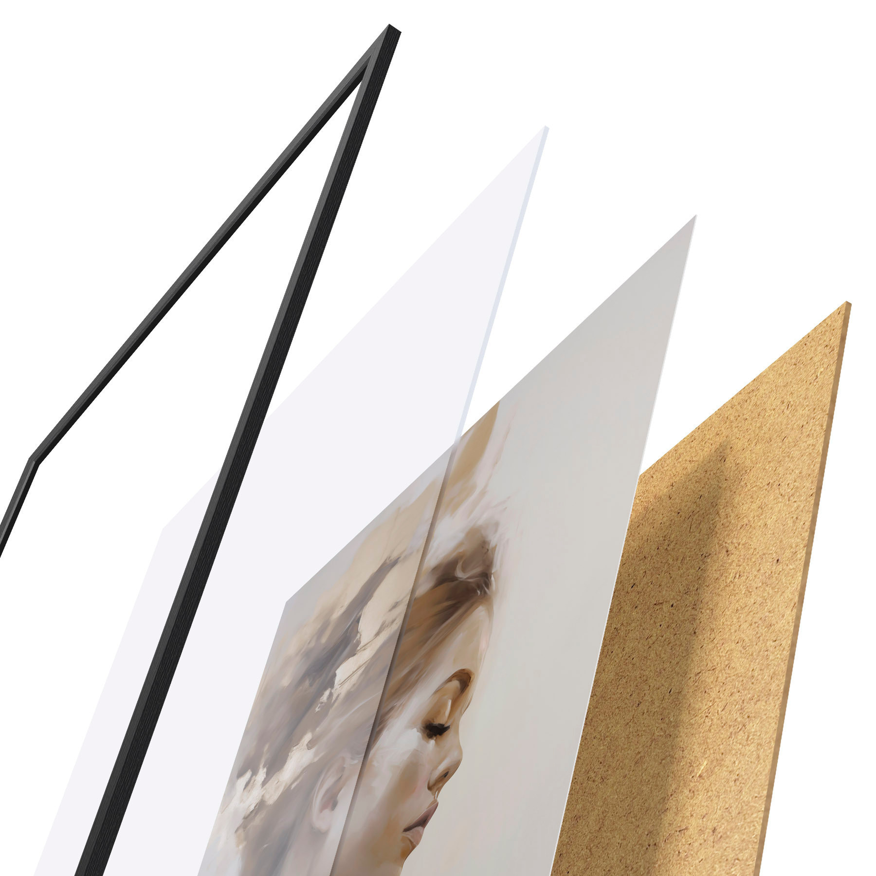 Poster Profielportret van een jonge vrouw f51134