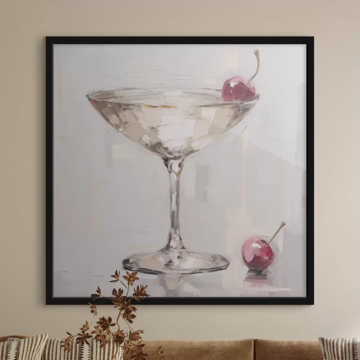 Poster Cocktail, imitatie van een schilderij f51137