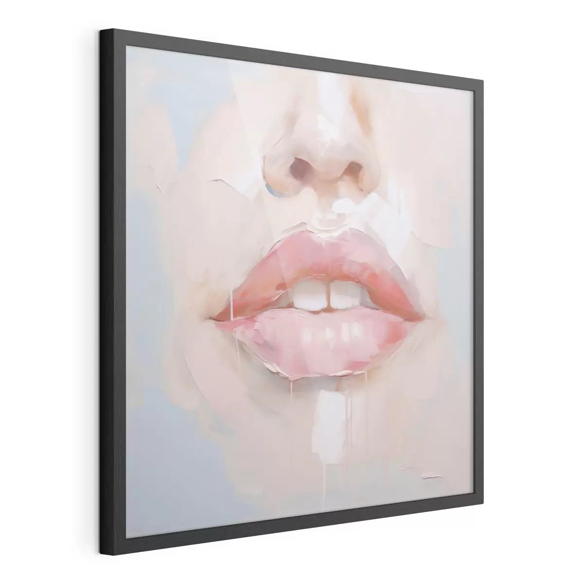 Poster Lippen, imitatie van een schilderij f51138