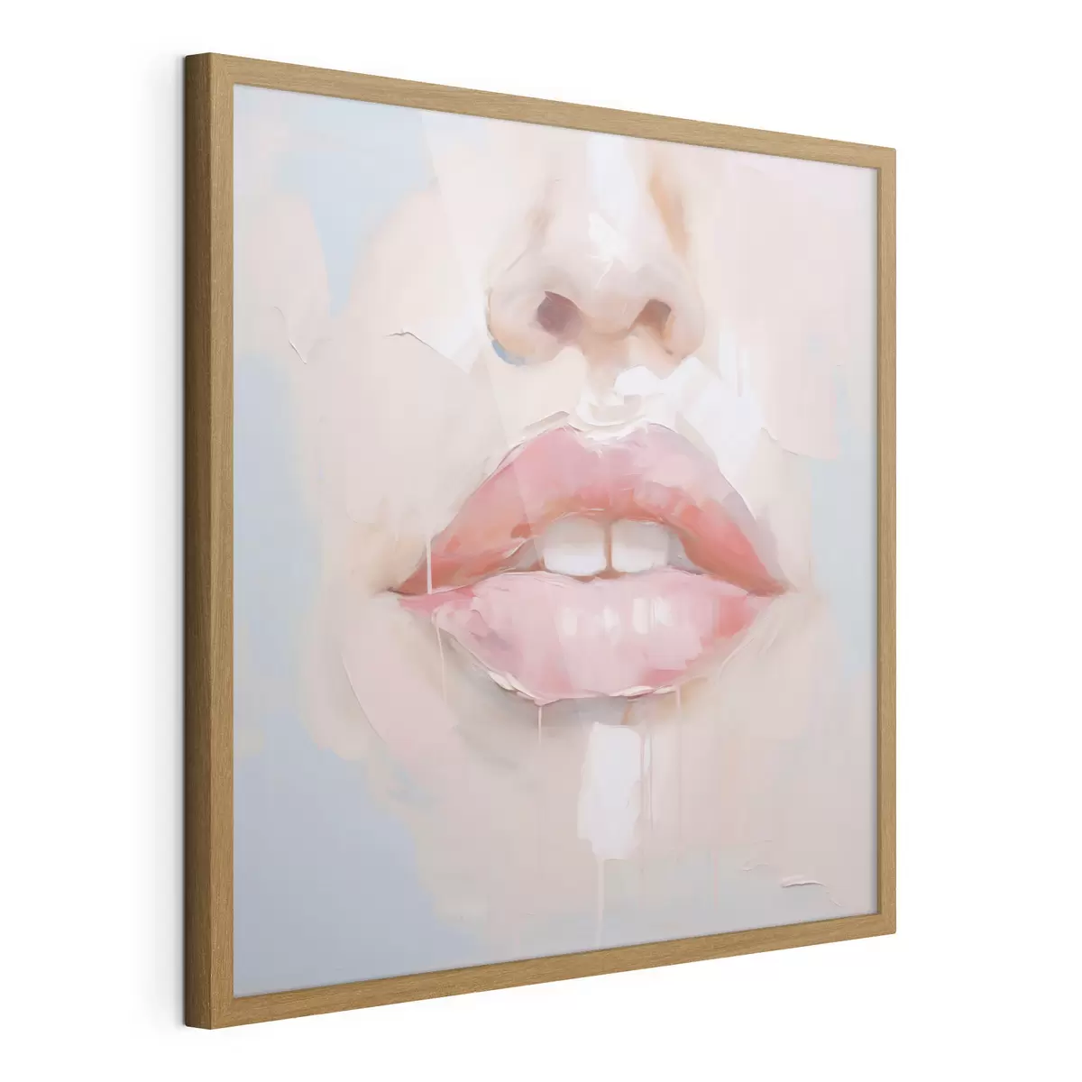 Poster Lippen, imitatie van een schilderij f51138