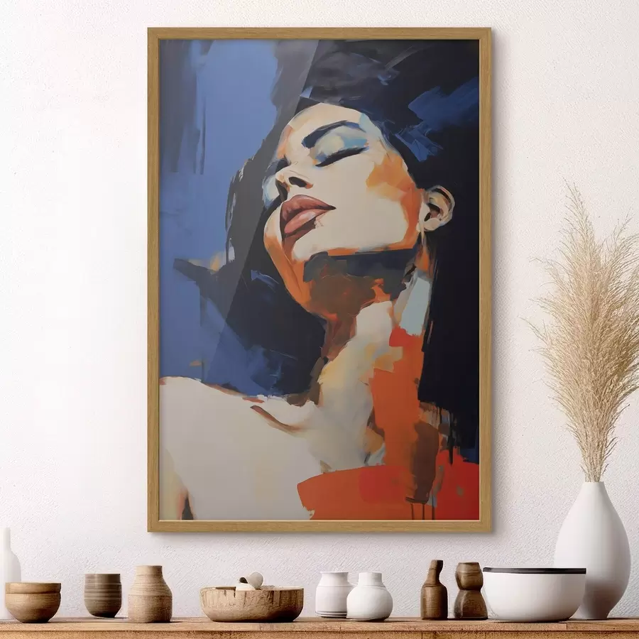 Fotobehang Slapend meisje, naar een schilderij f51139