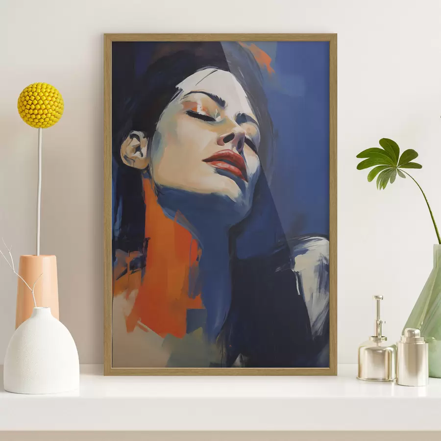 Fotobehang Slapend meisje, naar een schilderij f51140