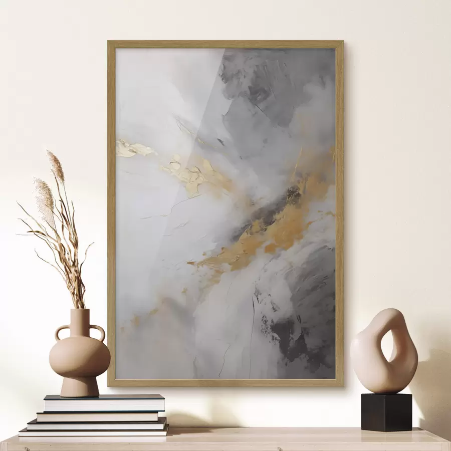 Fotobehang Abstracte compositie, imitatie van een schilderij f51141
