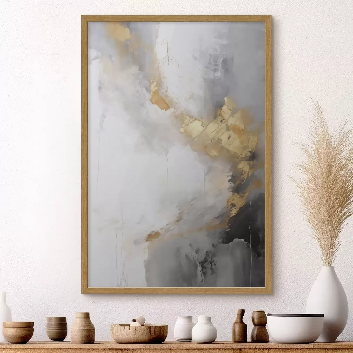 Poster Moderne abstractie, imitatie van de schilderkunst f51142