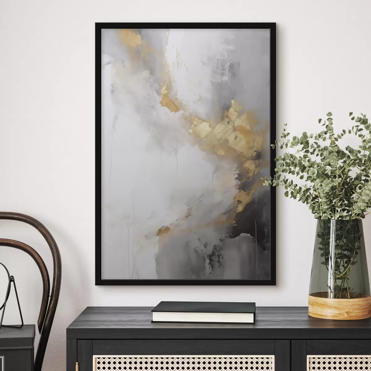 Poster Moderne abstractie, imitatie van de schilderkunst f51142