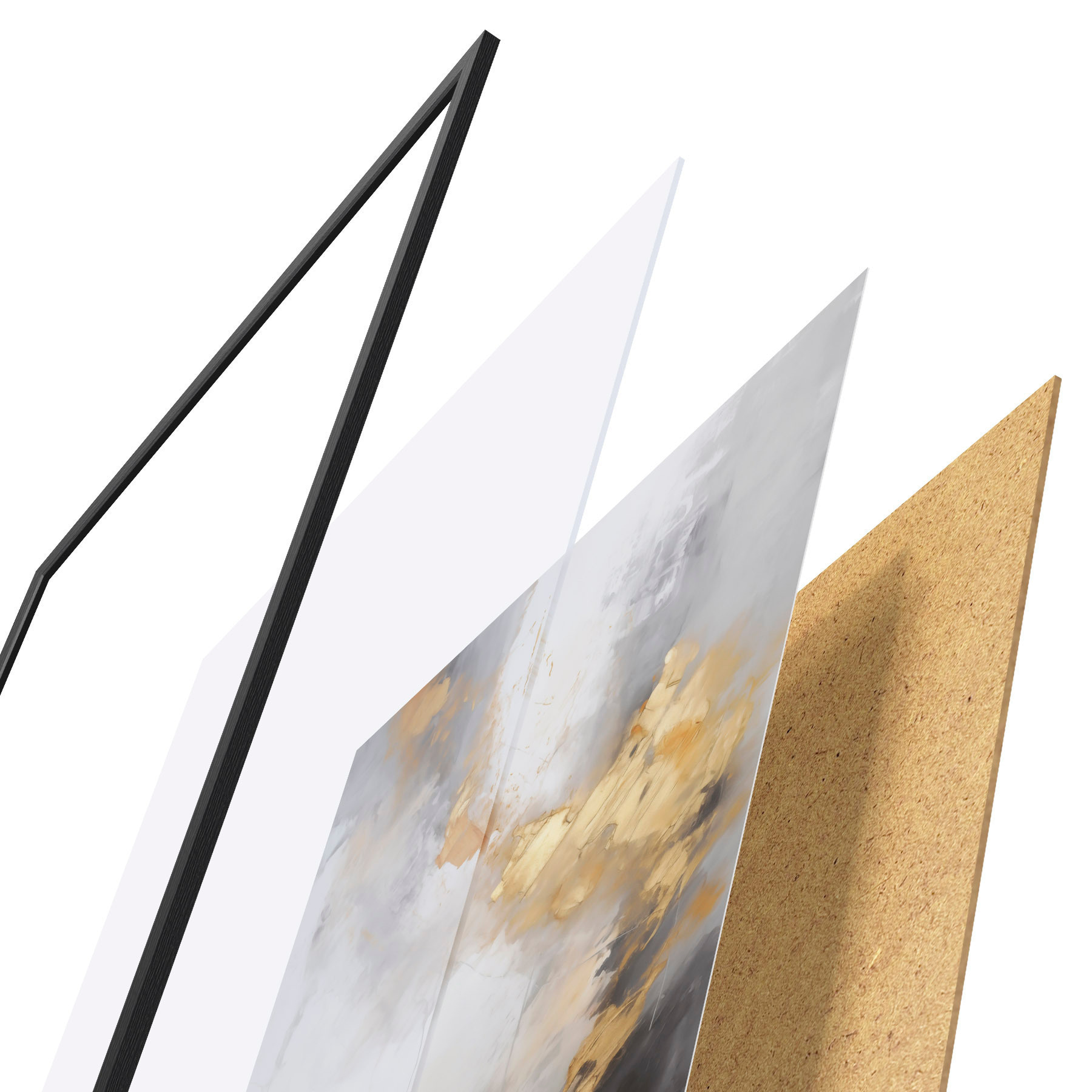 Poster Moderne abstractie, imitatie van de schilderkunst f51142