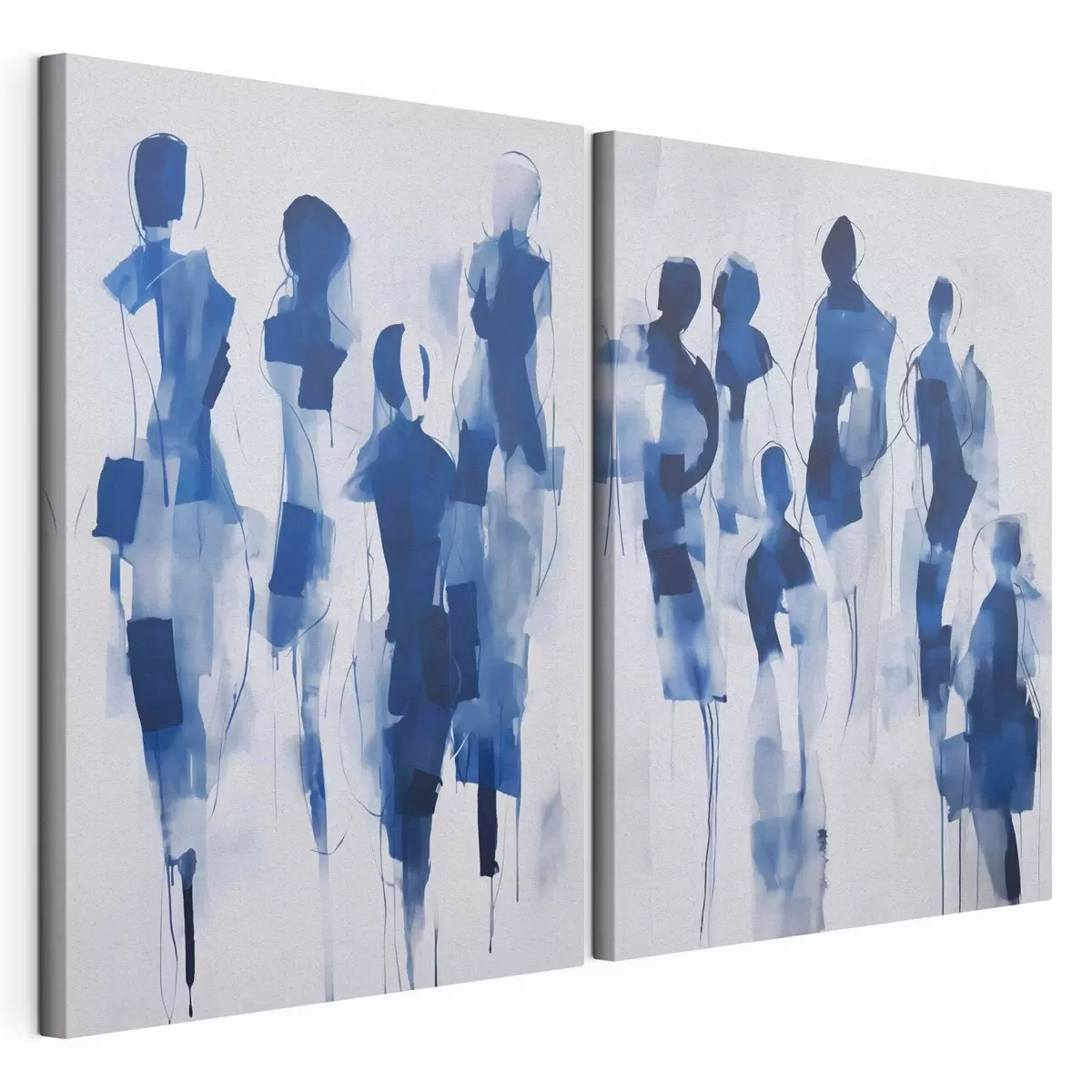  Schilderijen Abstracte silhouetten, schilderijimitatie m31097