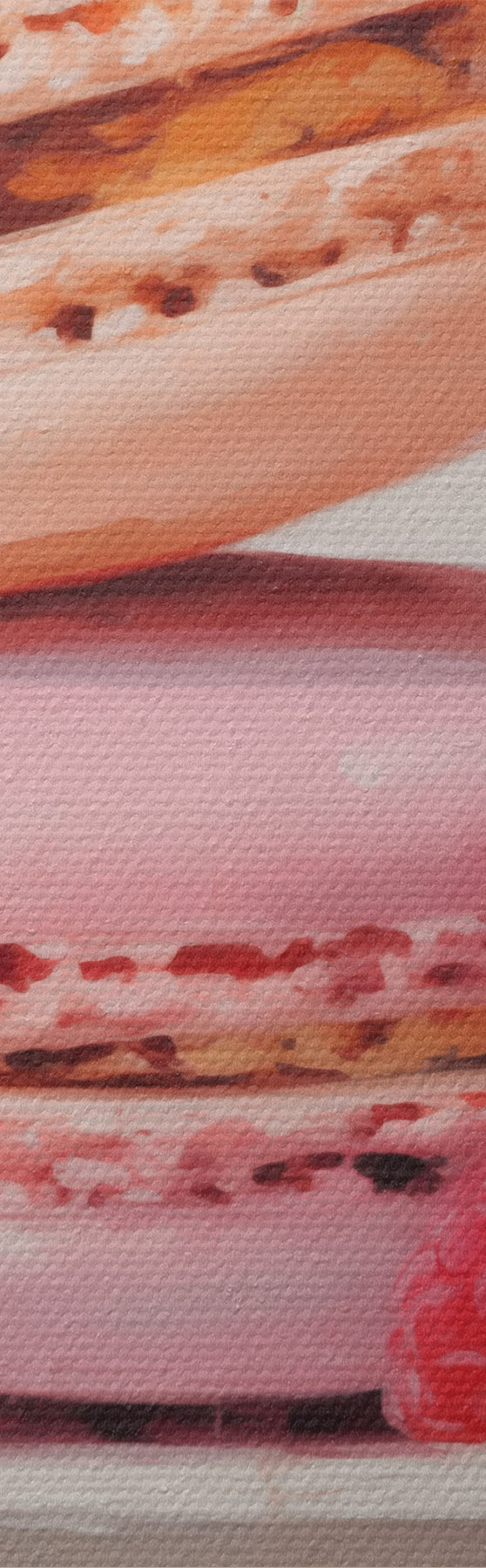  Schilderijen Macarons en frambozen, naar een schilderij m31103