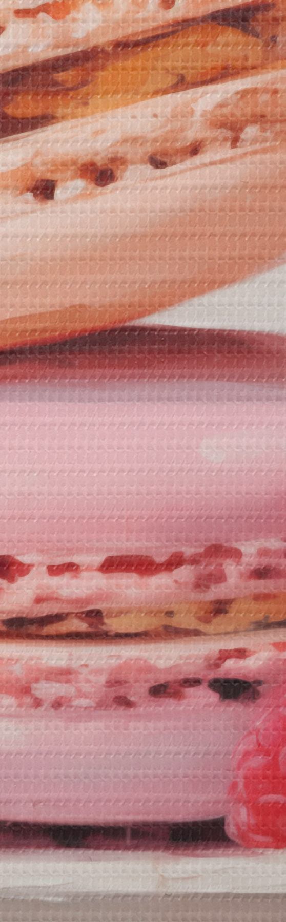  Schilderijen Macarons en frambozen, naar een schilderij m31103