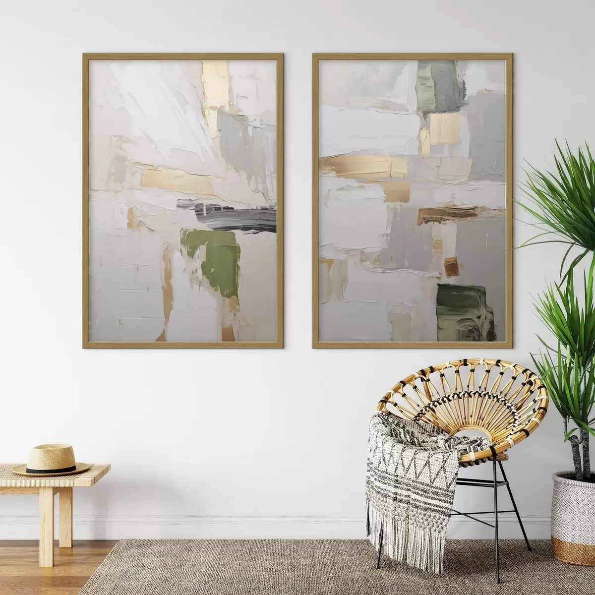 Poster Abstractie, imitatie van de schilderkunst d31092