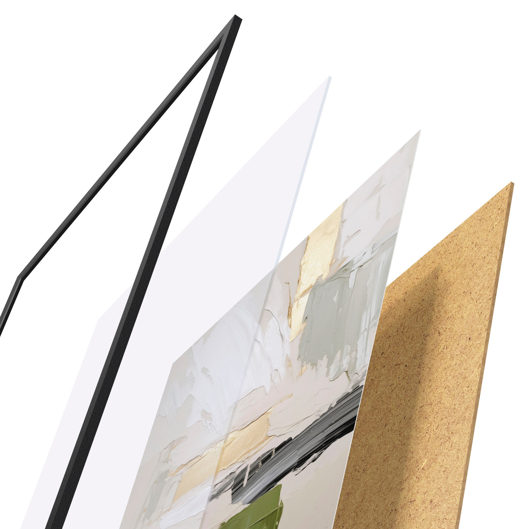 Poster Abstractie, imitatie van de schilderkunst d31092