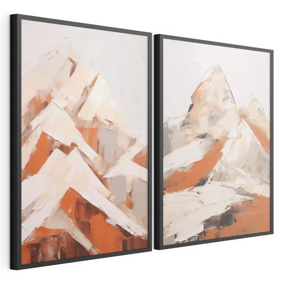 Poster Bergen, imitatie van een schilderij d31094