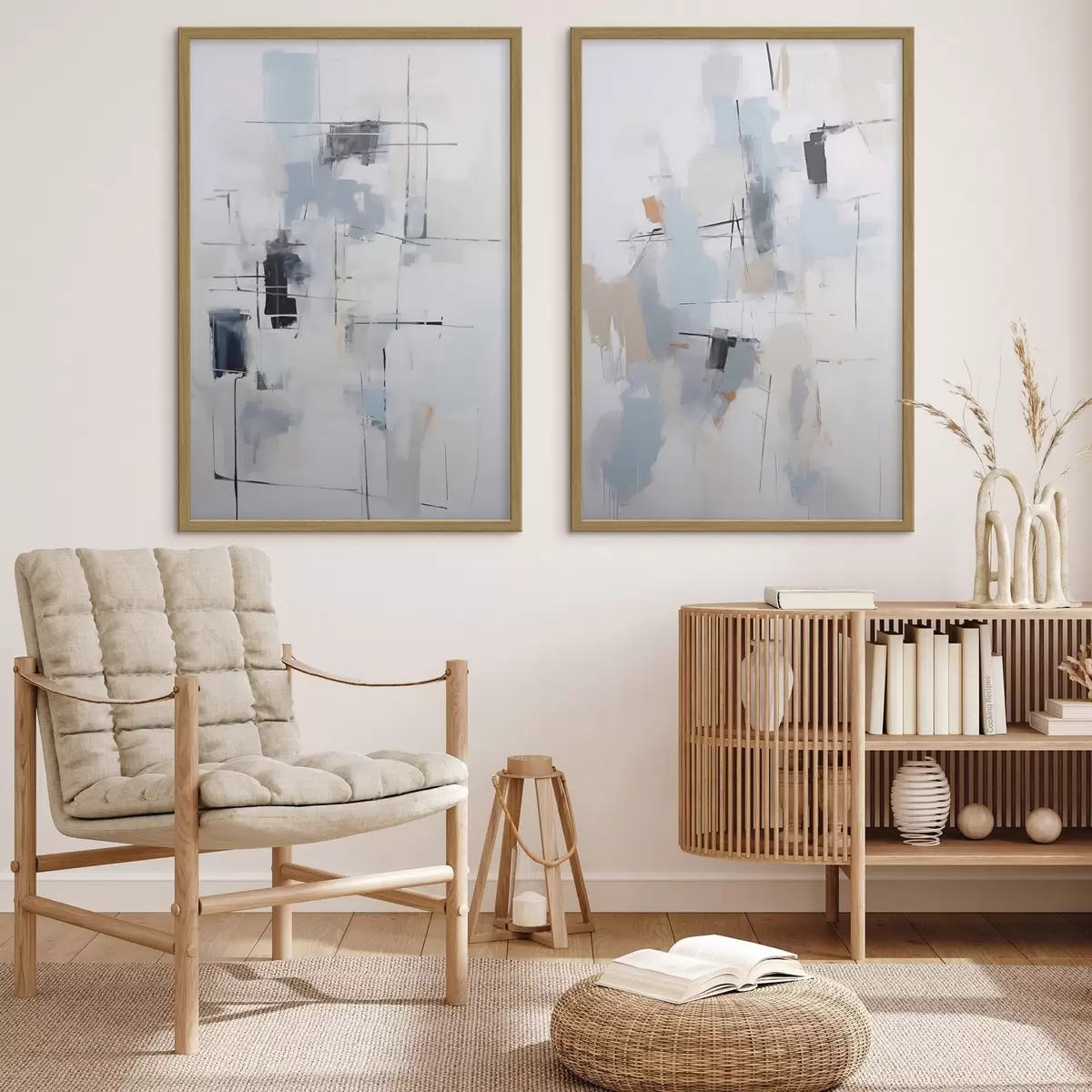 Poster Chaotische abstractie, imitatie van de schilderkunst d31095