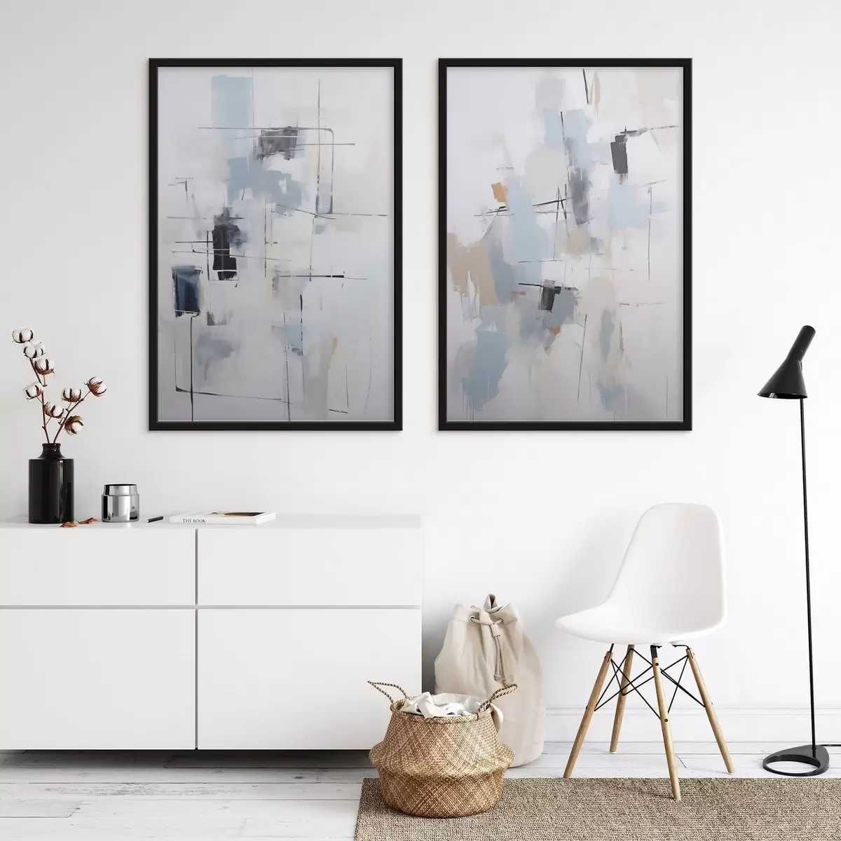 Poster Chaotische abstractie, imitatie van de schilderkunst d31095