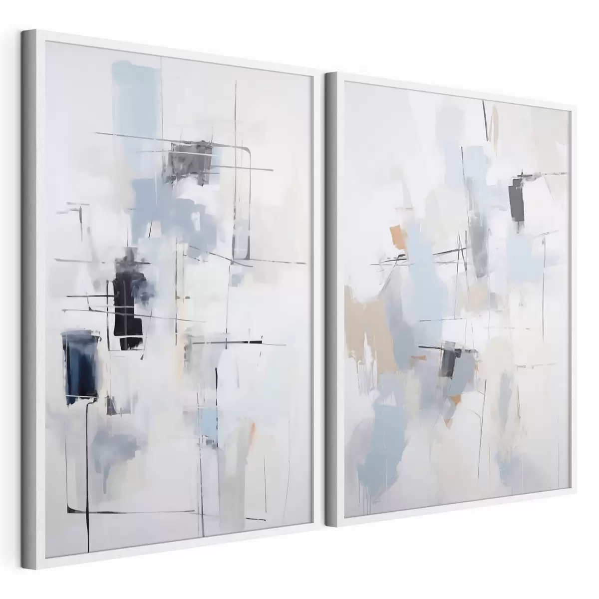 Poster Chaotische abstractie, imitatie van de schilderkunst d31095