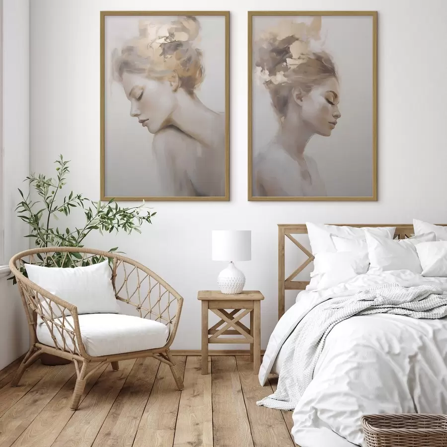 Fotobehang Portret van een meisje met gesloten ogen d31098