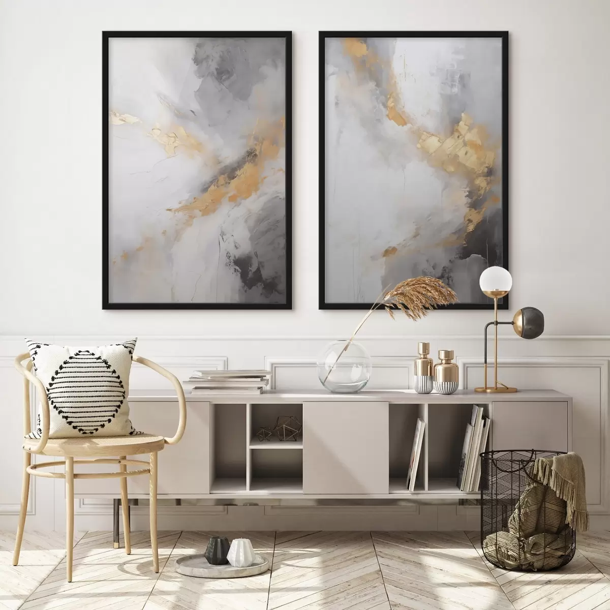 Poster Moderne abstractie, imitatie van de schilderkunst d31102