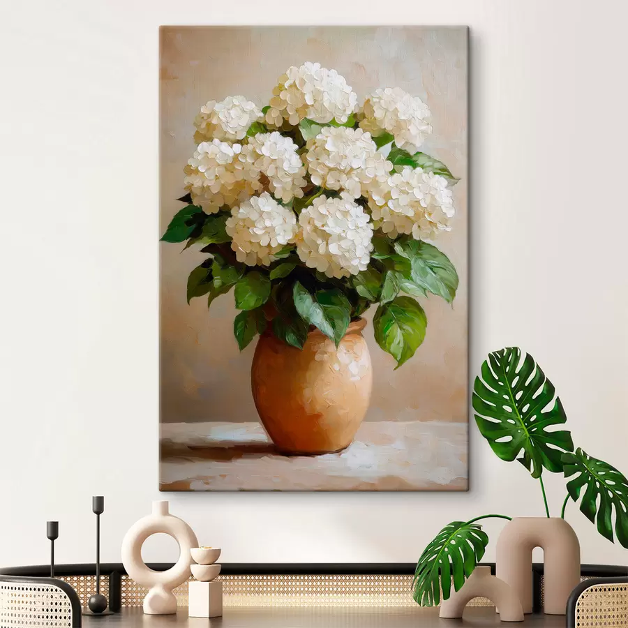  Schilderijen Witte hortensia's s51062