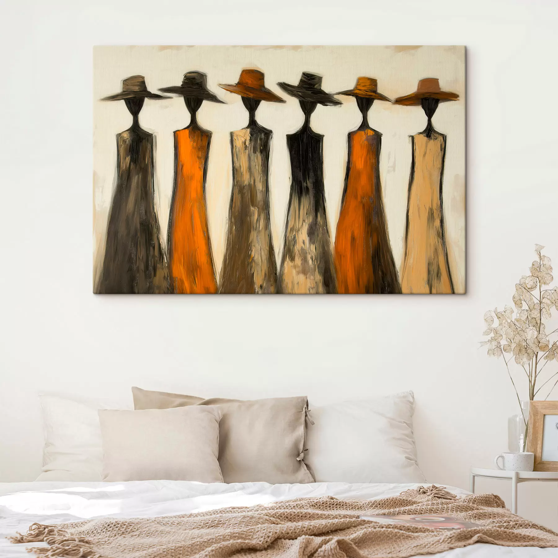  Schilderijen Silhouetten met hoeden s51064