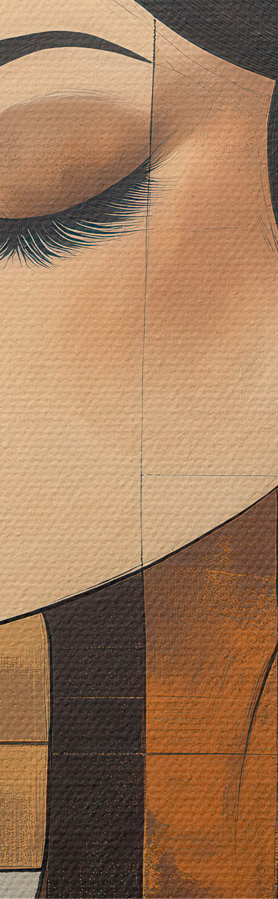 Schilderijen Abstract gezicht van een meisje s51069