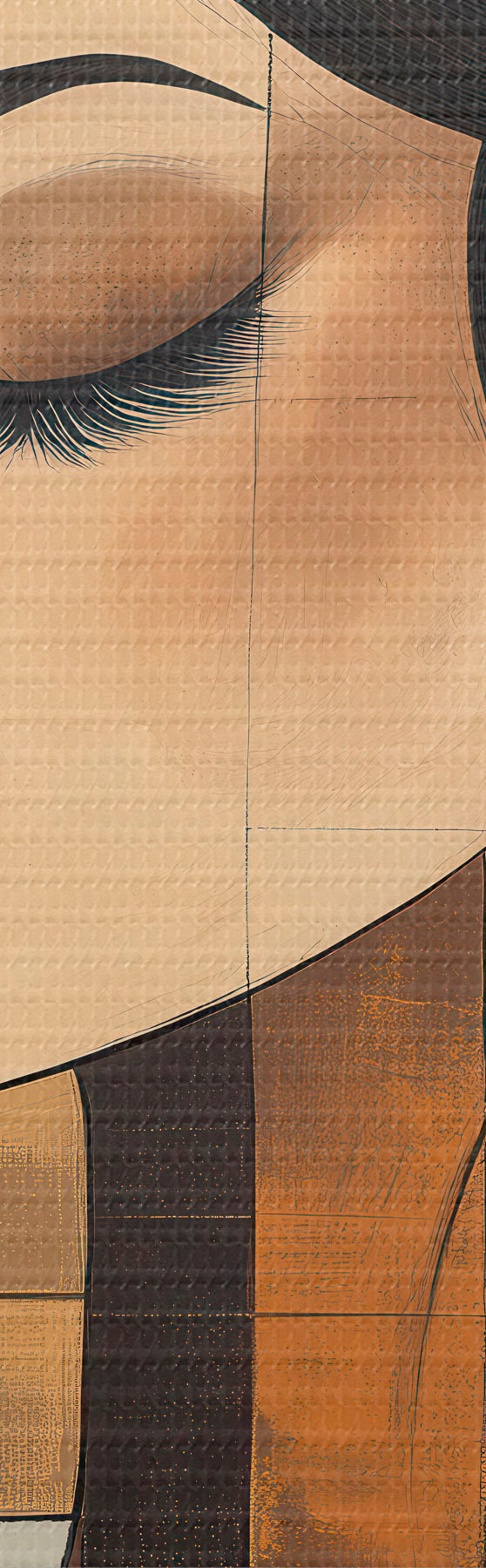  Schilderijen Abstract gezicht van een meisje s51069