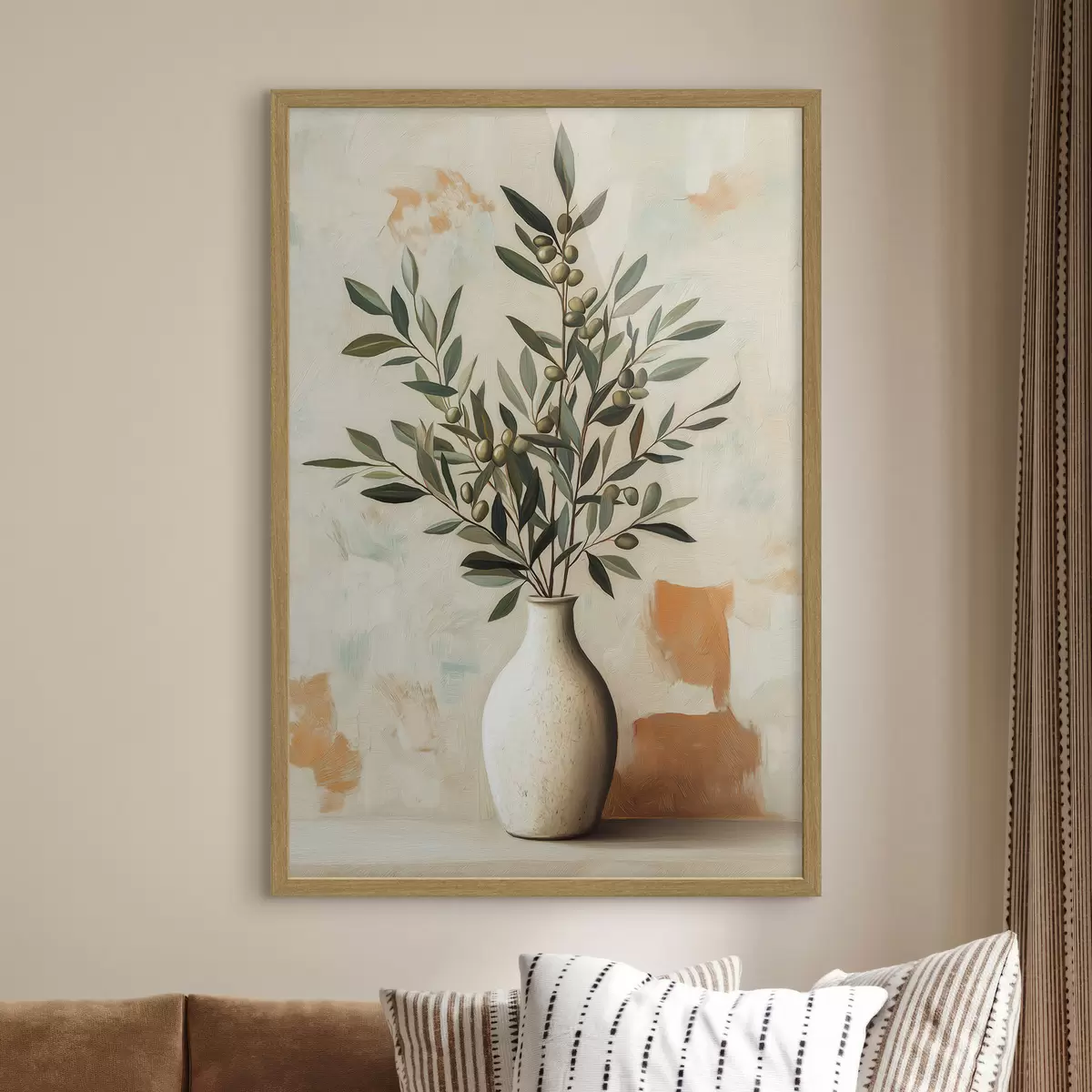 Poster Olijftakken in een vaas f51047