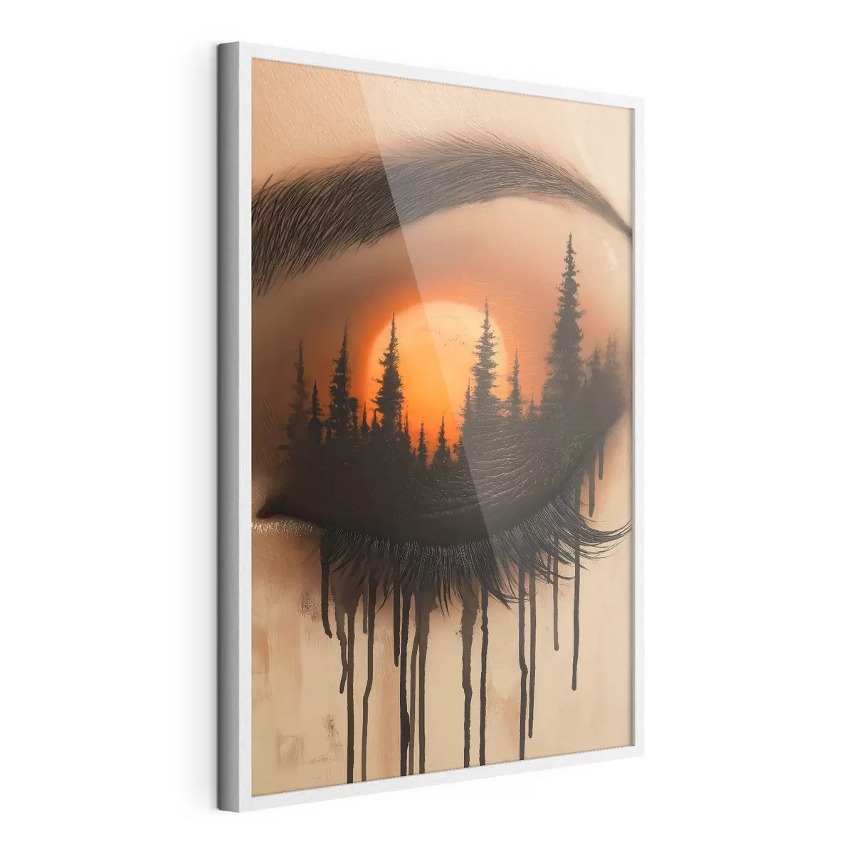Poster Zonsondergang in haar ogen f51048