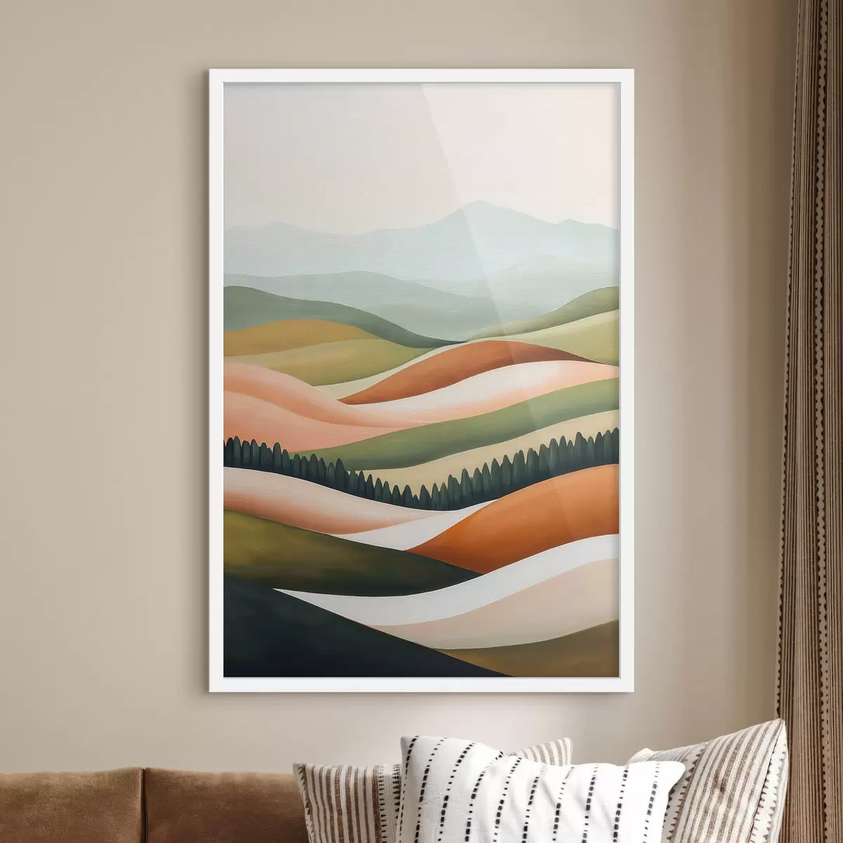 Poster Kleurrijke heuvels f51056