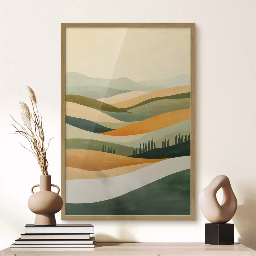 Fotobehang Kleurrijke heuvels f51057
