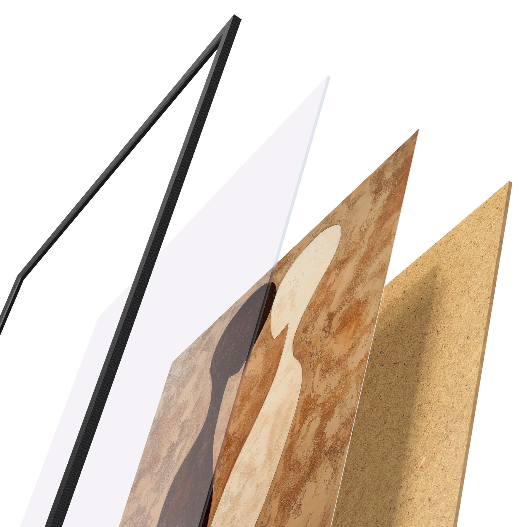 Poster Abstracte silhouetten f51058