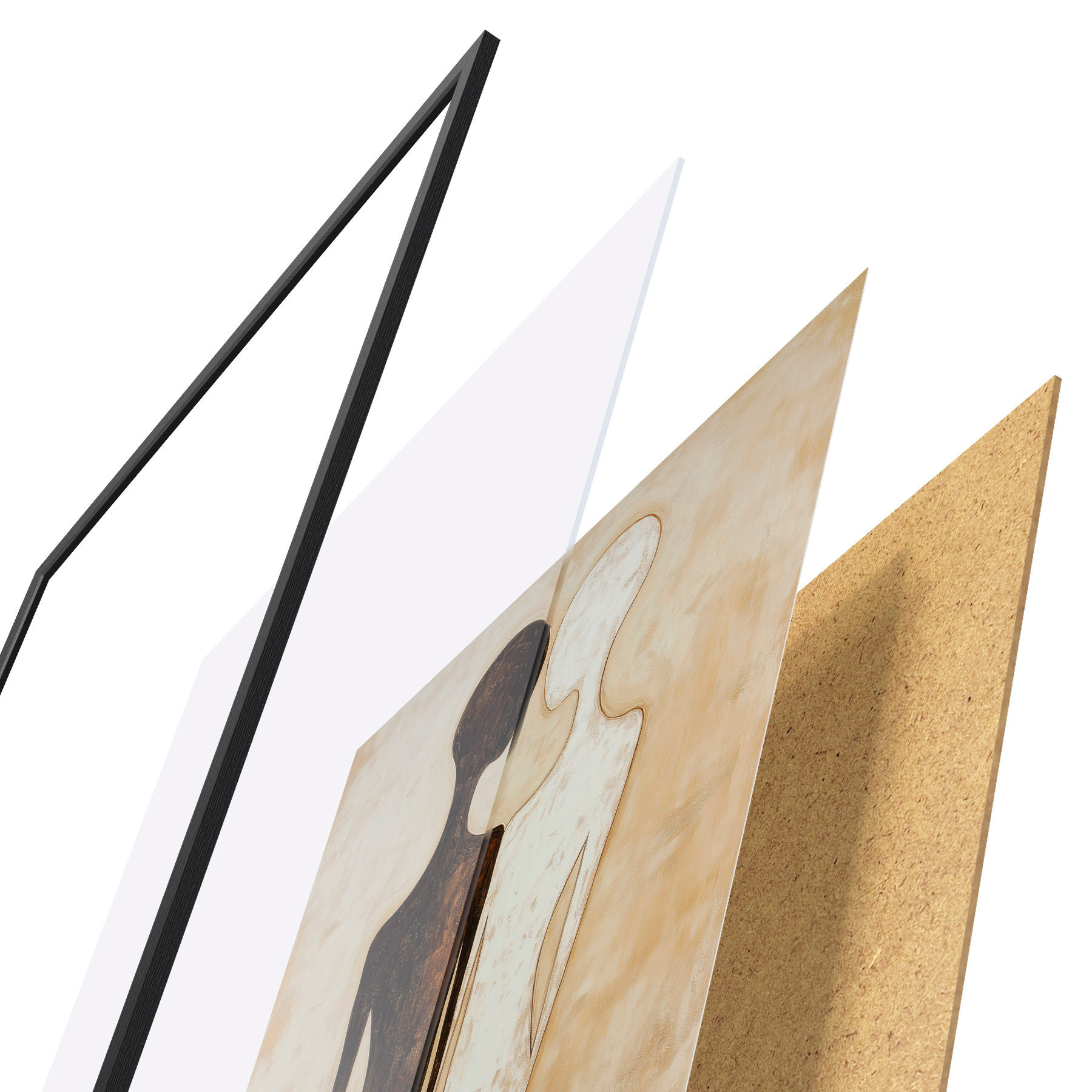 Poster Abstracte silhouetten f51059