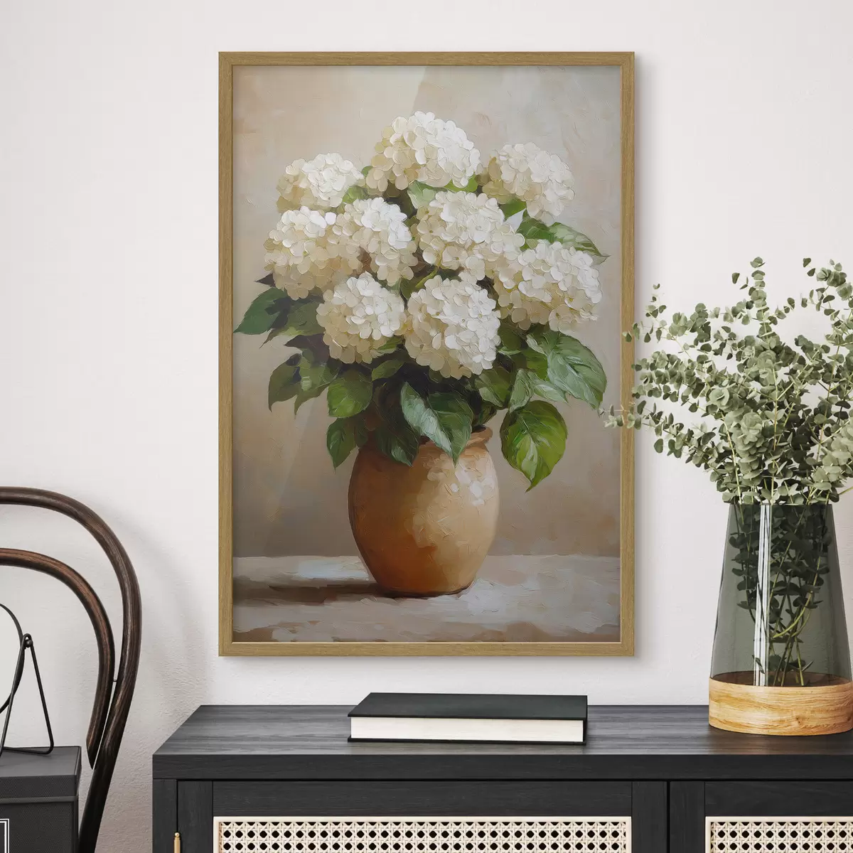 Poster Witte hortensia's f51062
