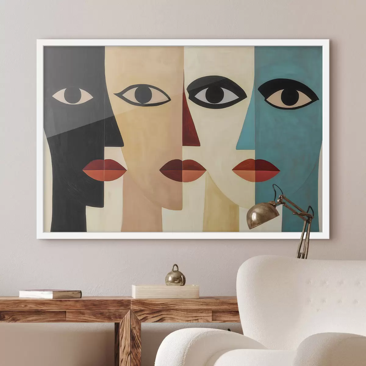Poster Abstracte gezichten f51063