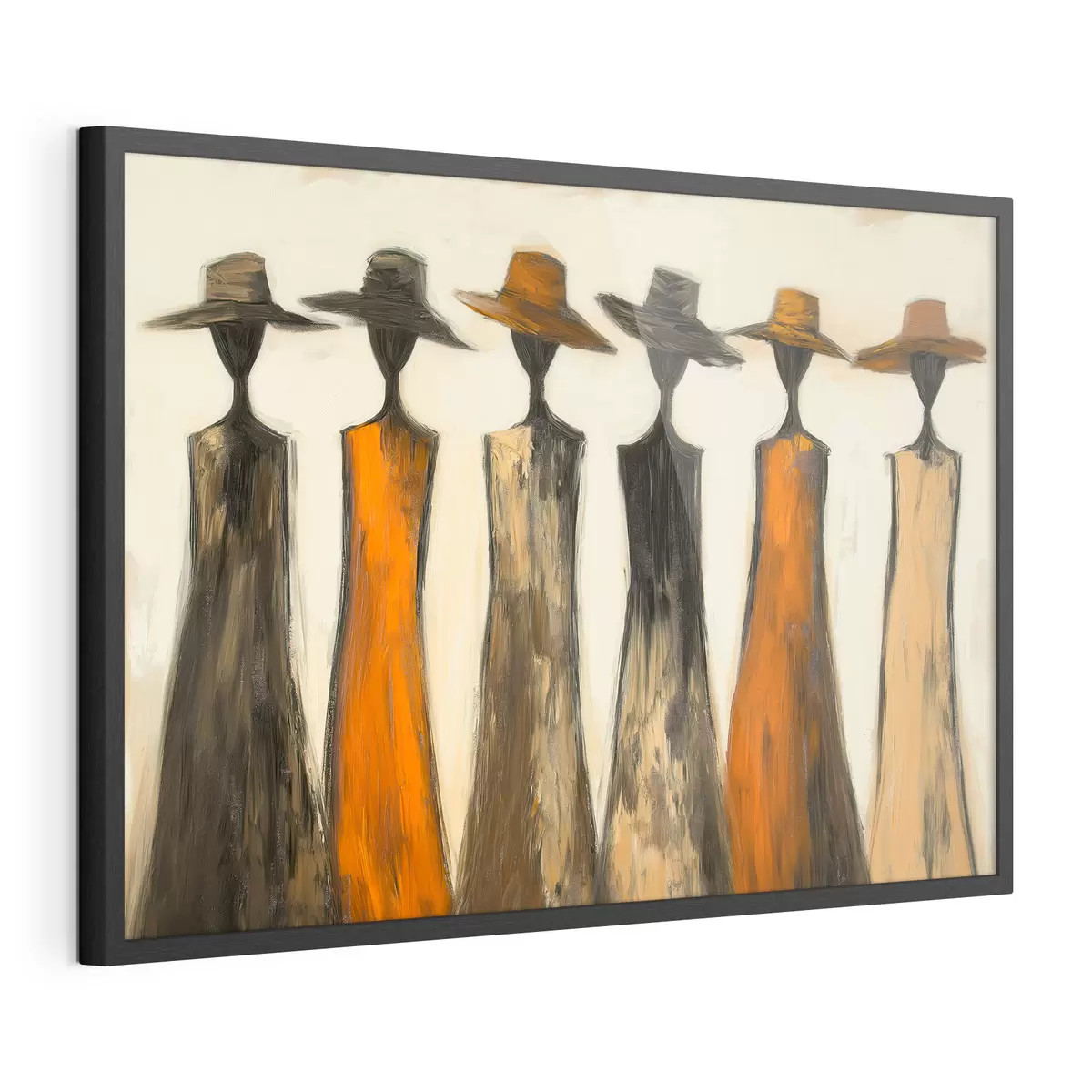 Poster Silhouetten met hoeden f51064