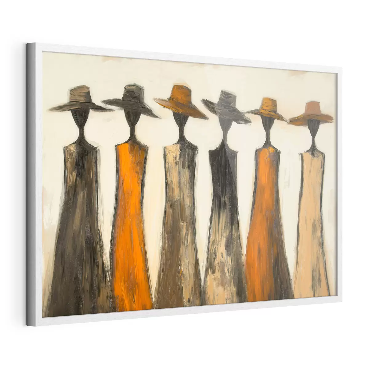 Poster Silhouetten met hoeden f51064