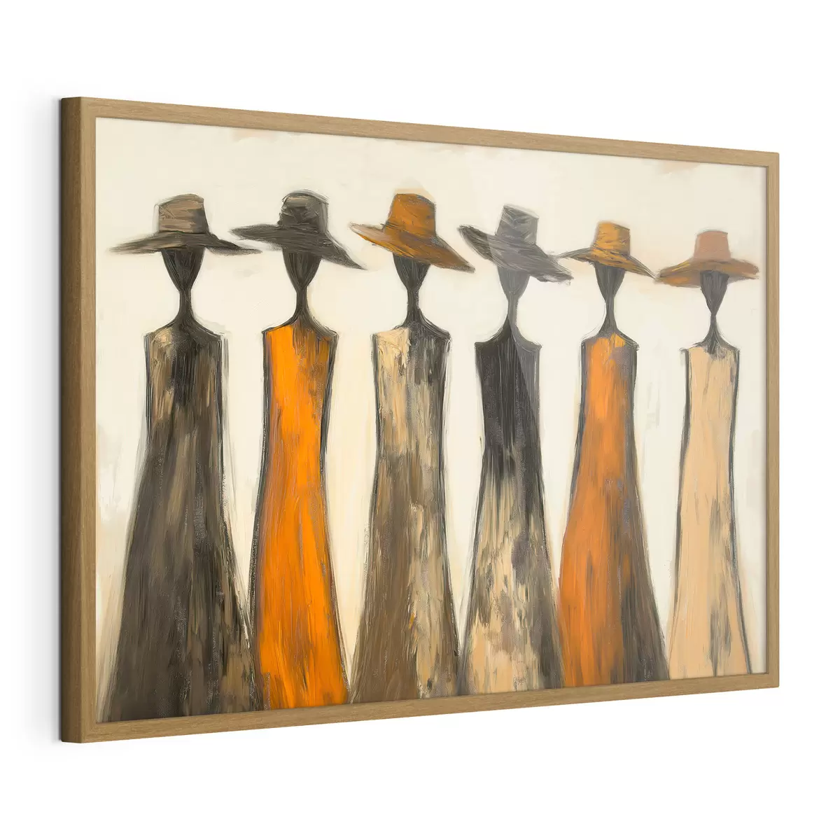 Poster Silhouetten met hoeden f51064